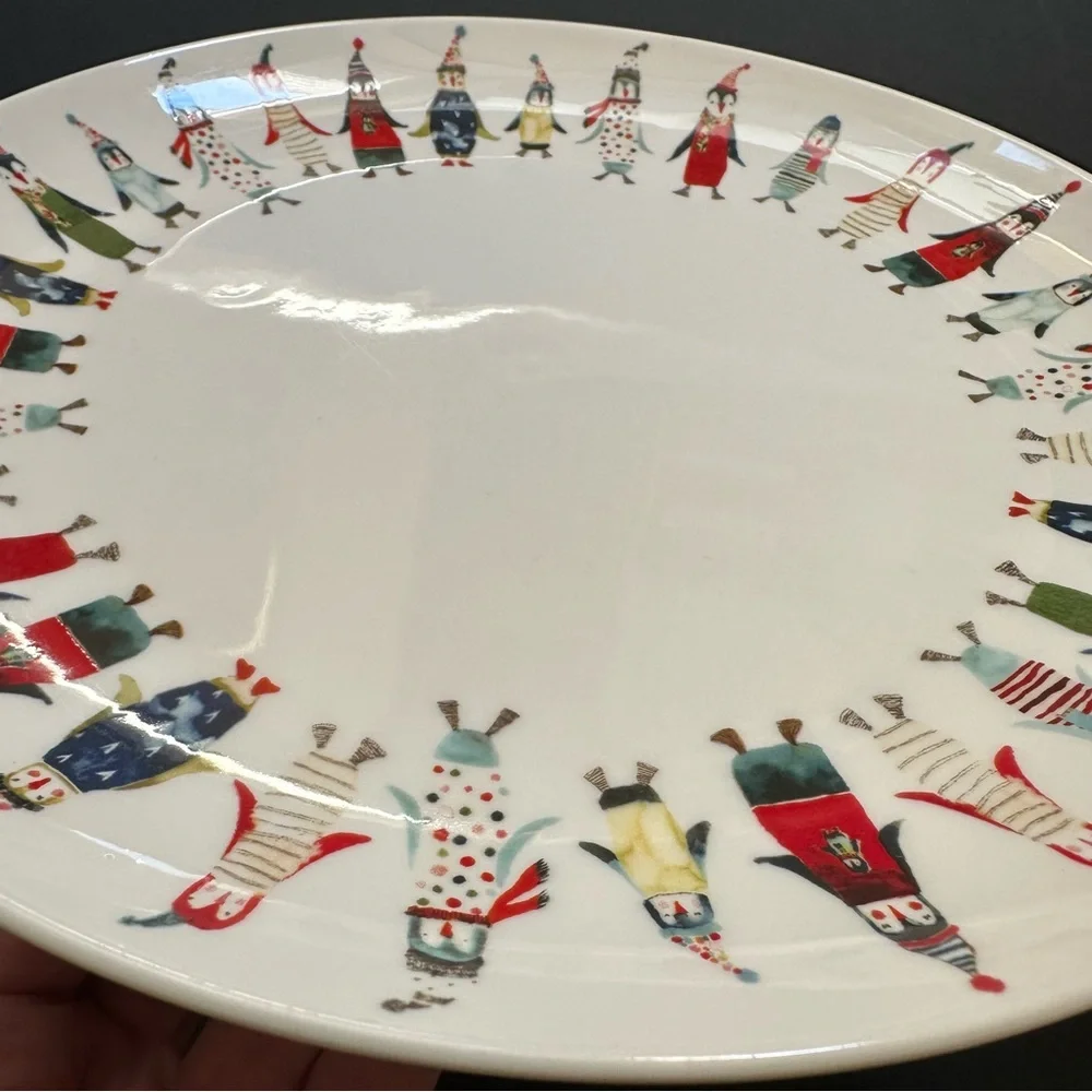 Williams Sonoma Penguin Holiday Plate Natale Collection - Picture 6 of 10